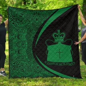 Tokelau Coat Of Arms Polynesian Premium Quilt  Circle Style  06 J2  Quilt